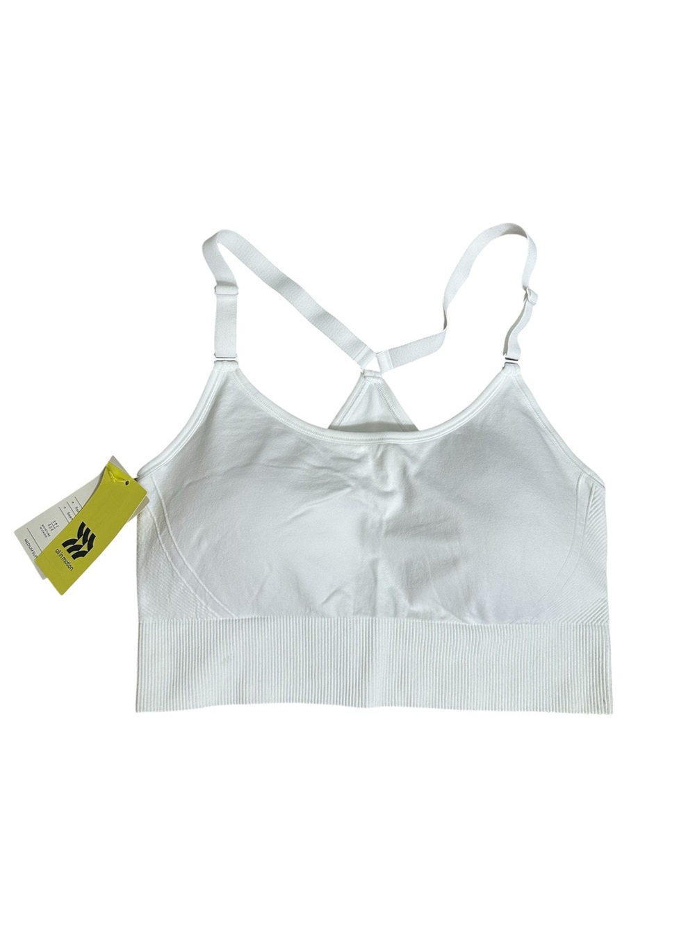 All in Motion Seamless White Racerback Sports Bra - Women Intimates